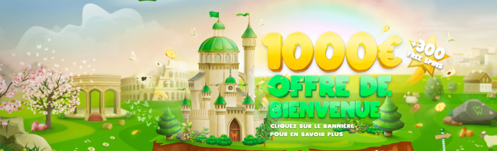 1000€ offre de bienvenue bannière WinOui Casino