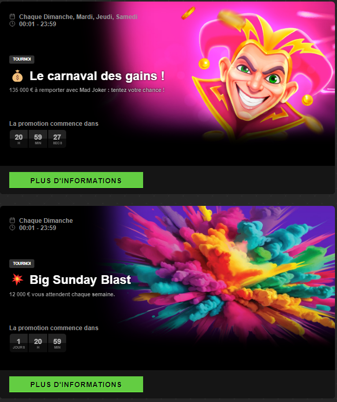 Bonus de WinOui casino rentables